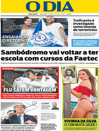 Capa do jornal O Dia 24/07/2019