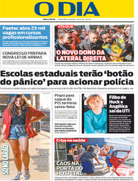 Capa do jornal O Dia 25/06/2019