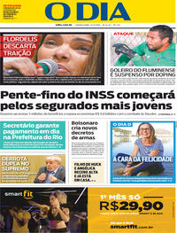 Capa do jornal O Dia 26/06/2019