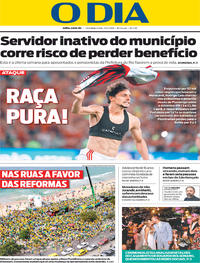 Capa do jornal O Dia 27/05/2019
