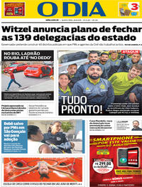 Capa do jornal O Dia 28/08/2019