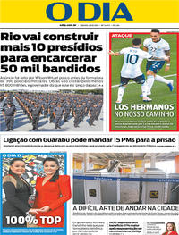 Capa do jornal O Dia 29/06/2019