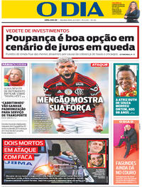 Capa do jornal O Dia 29/07/2019