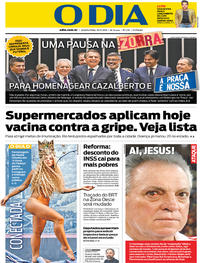 Capa do jornal O Dia 30/05/2019