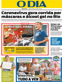 Capa do jornal O Dia 01/02/2020