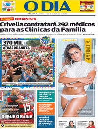 Capa do jornal O Dia 01/03/2020