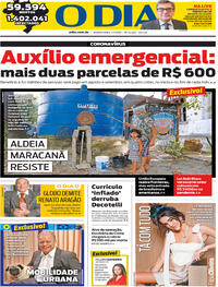 Capa do jornal O Dia 01/07/2020