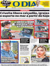 Capa do jornal O Dia 02/06/2020