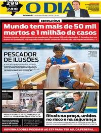 Capa do jornal O Dia 03/04/2020