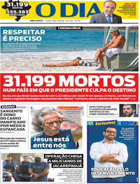 Capa do jornal O Dia 03/06/2020