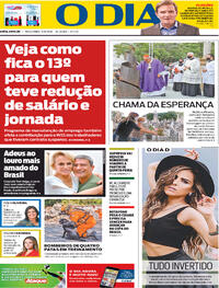Capa do jornal O Dia 03/11/2020