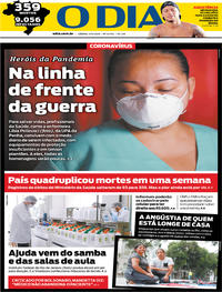 Capa do jornal O Dia 04/04/2020