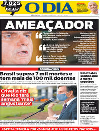 Capa do jornal O Dia 04/05/2020