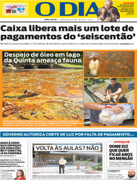 Capa do jornal O Dia 04/08/2020