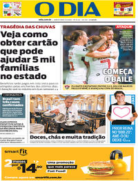 Capa do jornal O Dia 05/03/2020