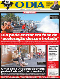 Capa do jornal O Dia 05/04/2020
