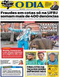 Capa do jornal O Dia 05/07/2020
