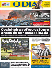 Capa do jornal O Dia 05/08/2020