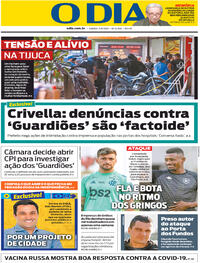Capa do jornal O Dia 05/09/2020
