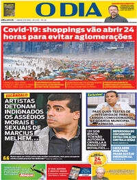Capa do jornal O Dia 05/12/2020