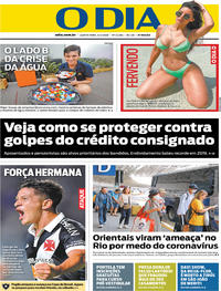 Capa do jornal O Dia 06/02/2020