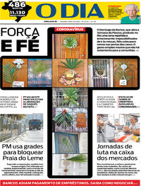 Capa do jornal O Dia 06/04/2020