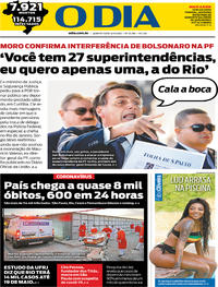 Capa do jornal O Dia 06/05/2020