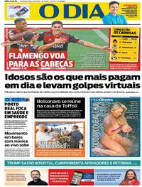 Capa do jornal O Dia 06/10/2020
