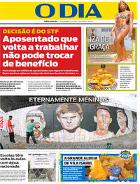 Capa do jornal O Dia 07/02/2020
