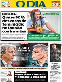 Capa do jornal O Dia 07/03/2020