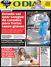 Capa do jornal O Dia 07/04/2020