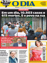 Capa do jornal O Dia 07/05/2020