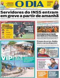 Capa do jornal O Dia 07/09/2020