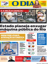 Capa do jornal O Dia 07/10/2020