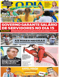 Capa do jornal O Dia 08/06/2020
