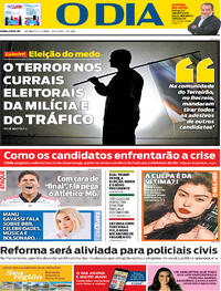 Capa do jornal O Dia 08/11/2020
