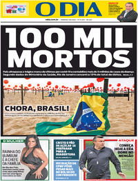 Capa do jornal O Dia 09/08/2020