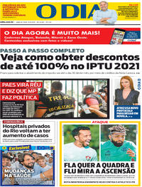 Capa do jornal O Dia 09/09/2020