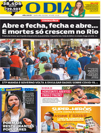 Capa do jornal O Dia 10/06/2020
