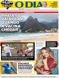 Capa do jornal O Dia 10/07/2020