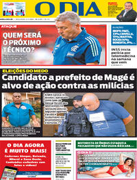 Capa do jornal O Dia 10/11/2020