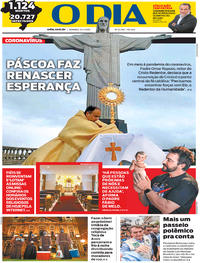 Capa do jornal O Dia 12/04/2020