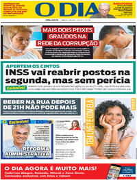 Capa do jornal O Dia 12/09/2020