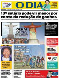 Capa do jornal O Dia 13/10/2020
