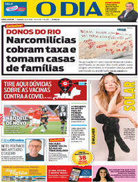 Capa do jornal O Dia 13/12/2020
