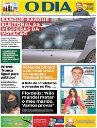 Capa do jornal O Dia 14/11/2020