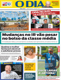 Capa do jornal O Dia 15/08/2020