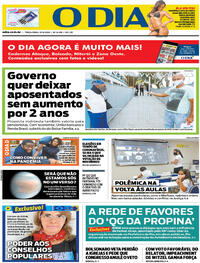 Capa do jornal O Dia 15/09/2020