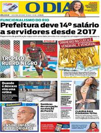 Capa do jornal O Dia 16/10/2020