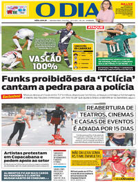 Capa do jornal O Dia 17/08/2020